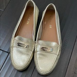 Coach Fredrica loafers - gold, sz 6.5
